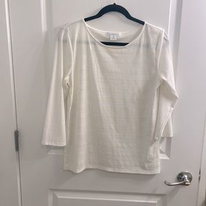 Iiz clairborne striped sequin top